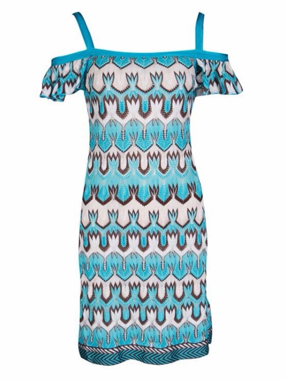 Missioni - Turquoise and Brown Mini Dress